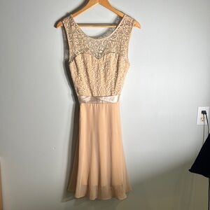 Nude  Midi Elegant‎ dress
